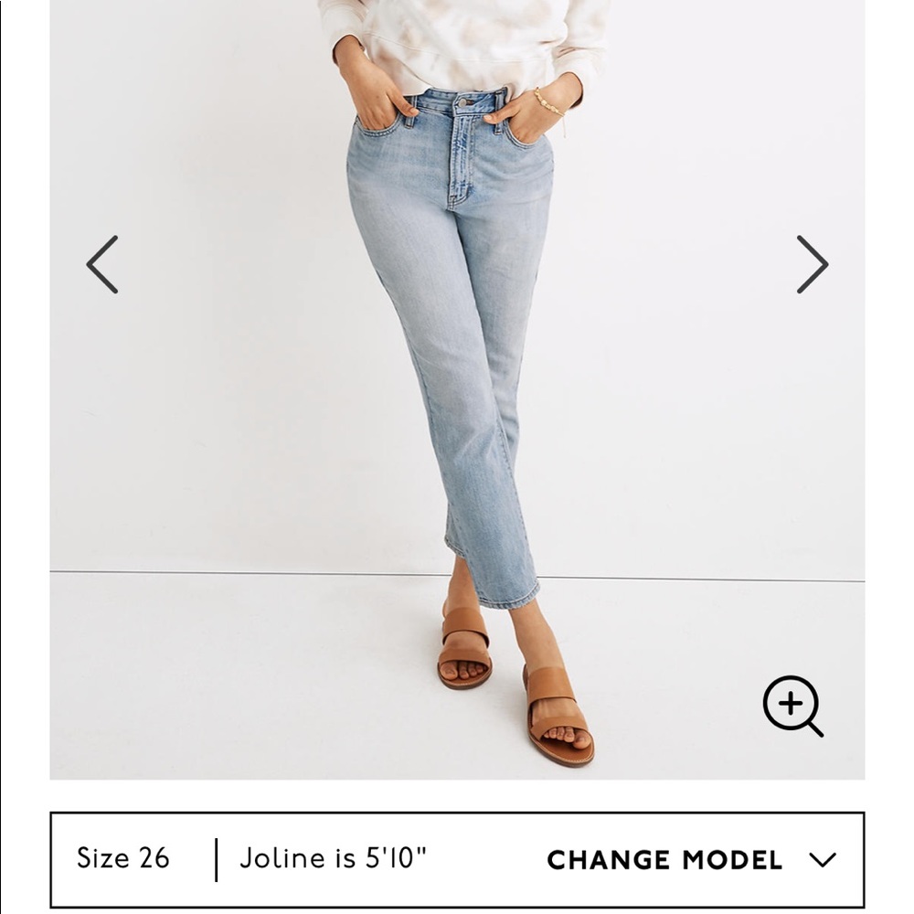 Madewell “the curvy perfect jean” high rise.
